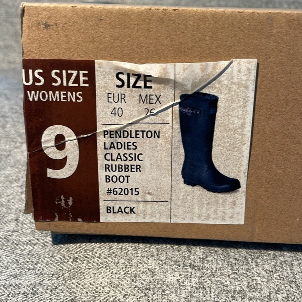 Pendleton Classic Rubber Boots Black NWT - Picture 7 of 12